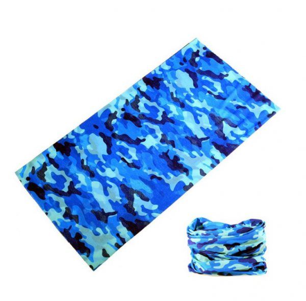 Facemask buff camouflage blauw